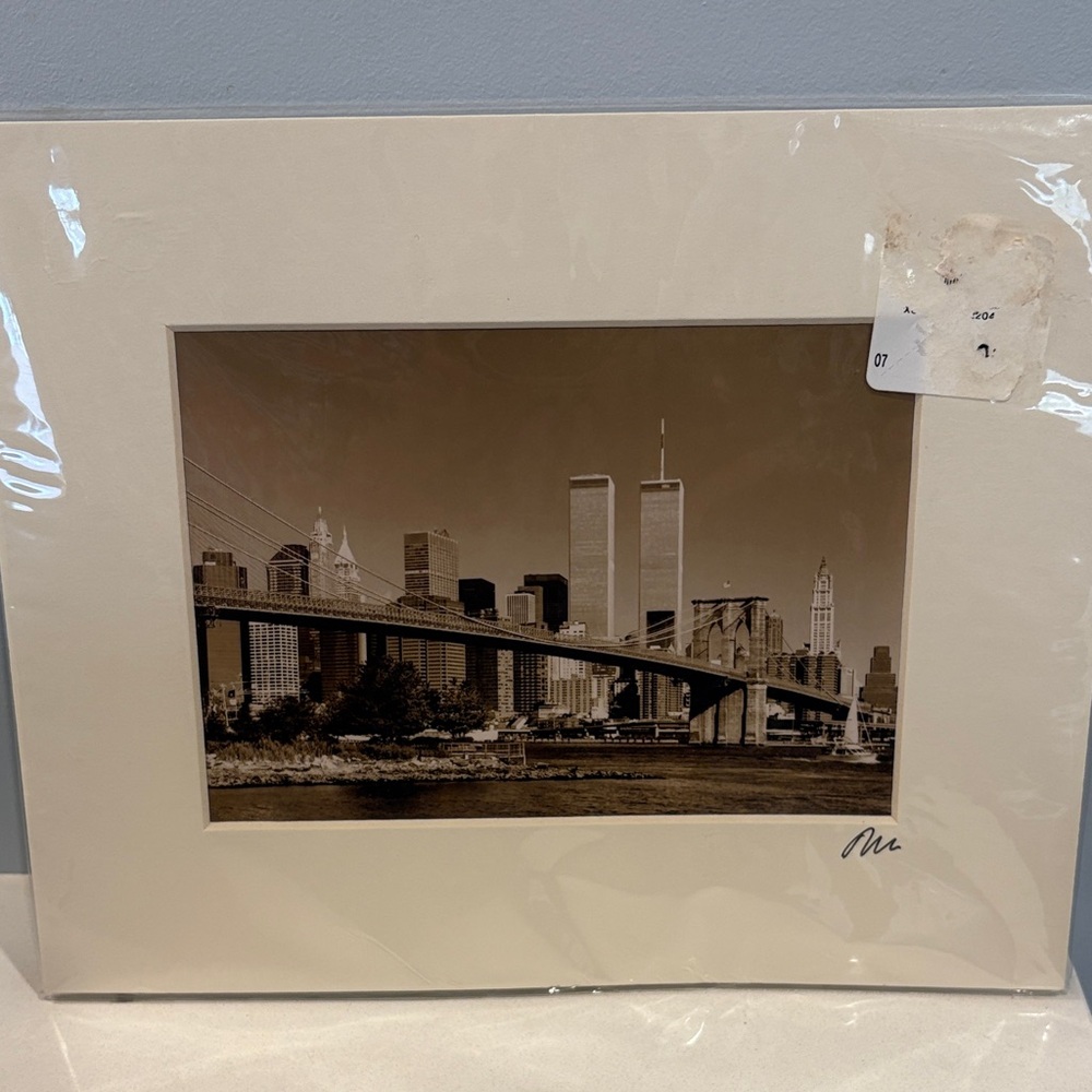 Photograph of Brooklyn Bridge and World Trade Centre